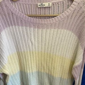 Hollister Pastel Stripe Sweater EUC Size XS